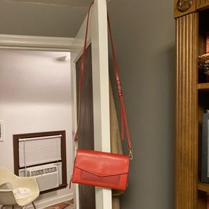 NWOT Vera Bradley crossbody clutch red leather